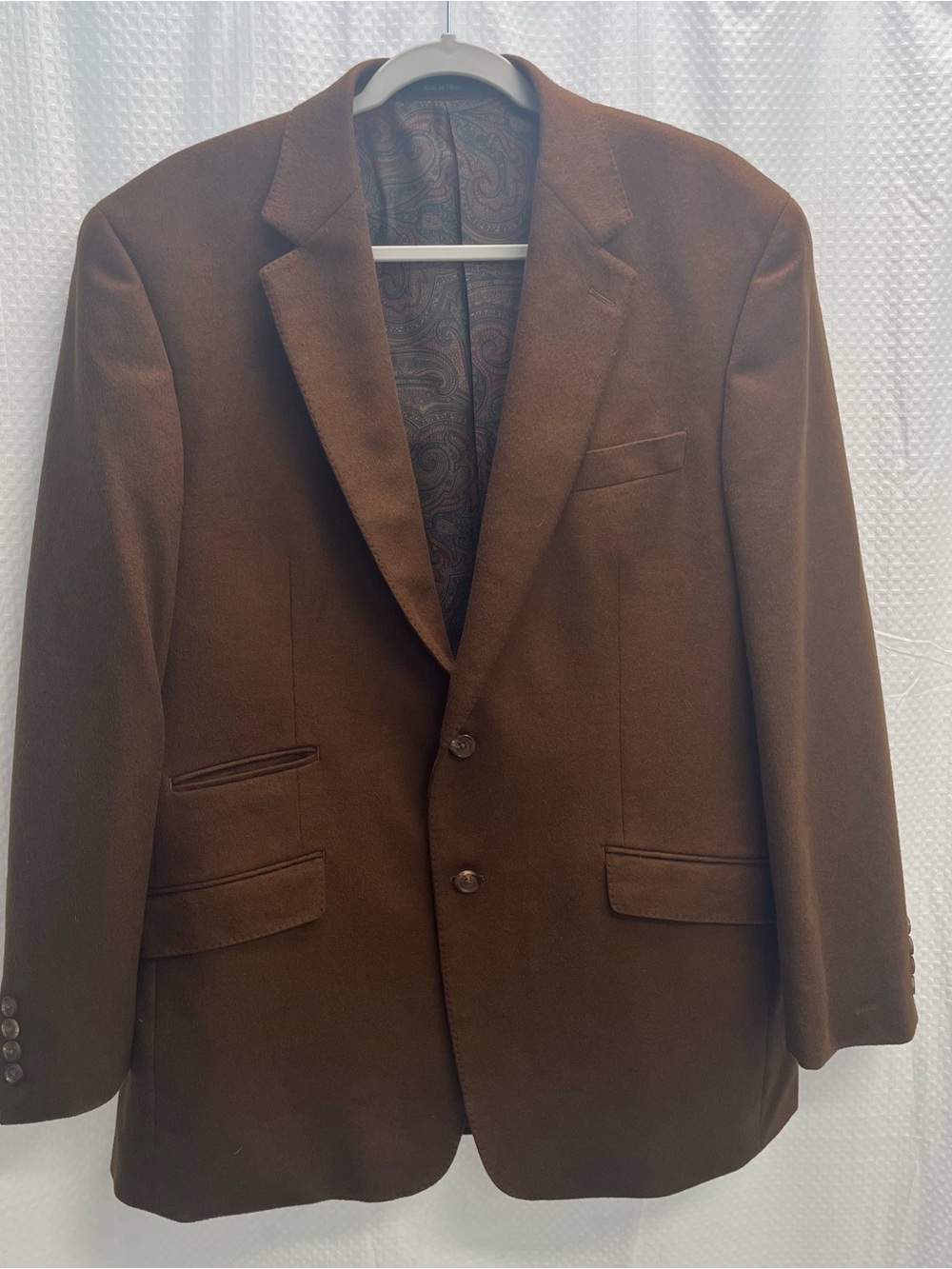 Ralph Lauren Brown Silk Cashmere Blend Two-Button Sport Coat 42R old money